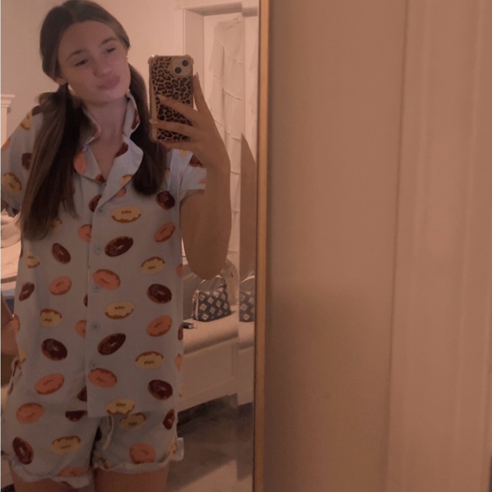 Donut Print Pajama Set